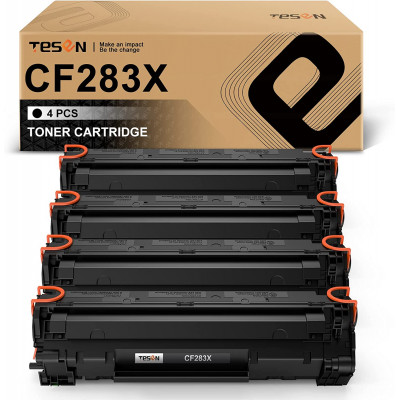 TESEN 83X CF283X Compatible Toner Cartridge Replacement 4 Packs